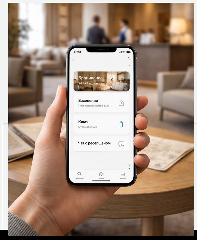 Мобильное приложение для гостей отеля в Балтийске, управление сервисом